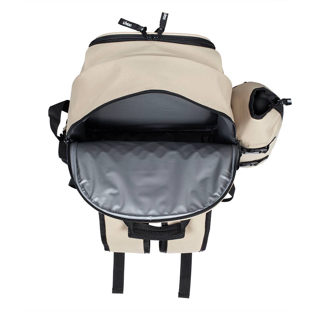 Beige backpack for 4 people