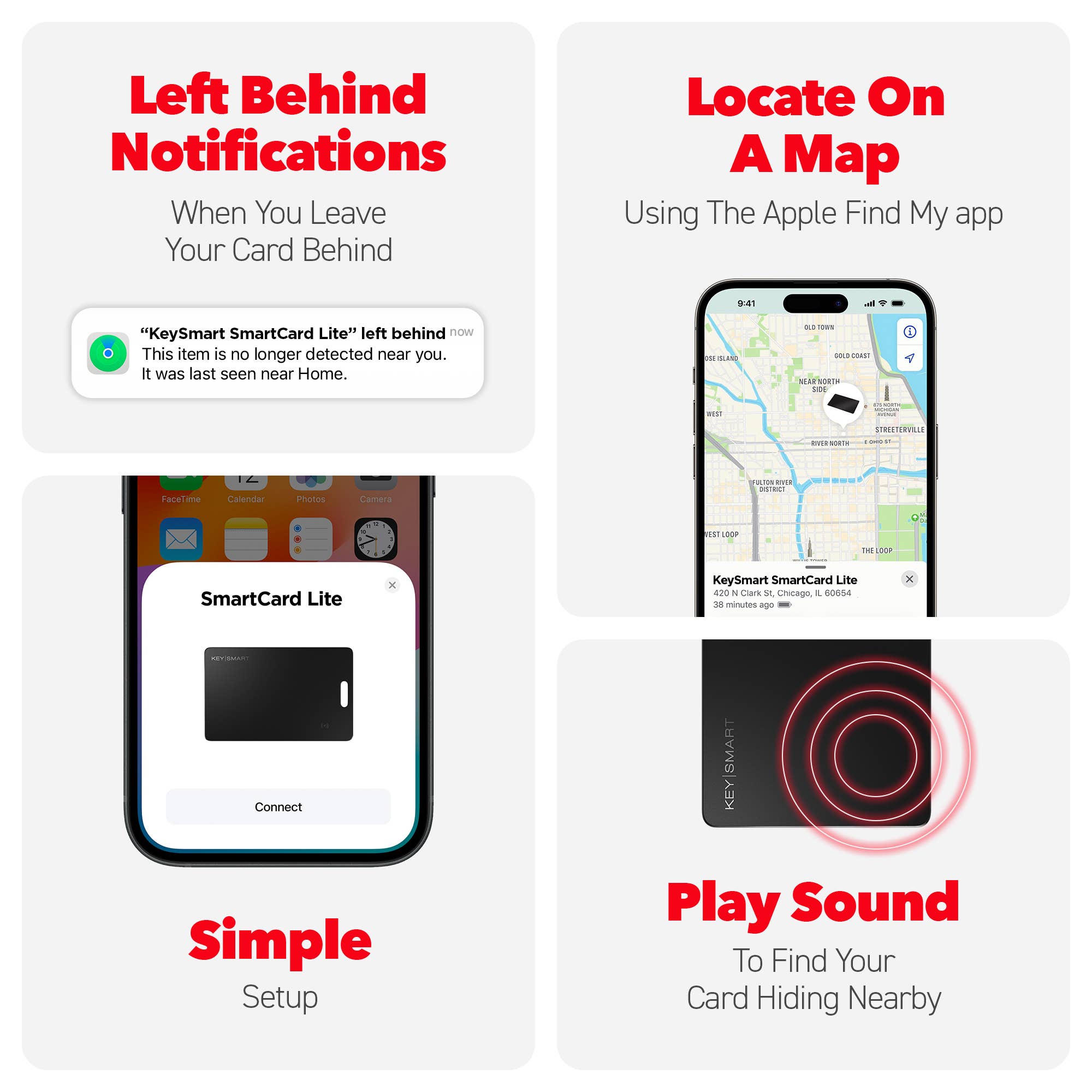 KeySmart® SmartCard Lite | Works With Apple Find My App