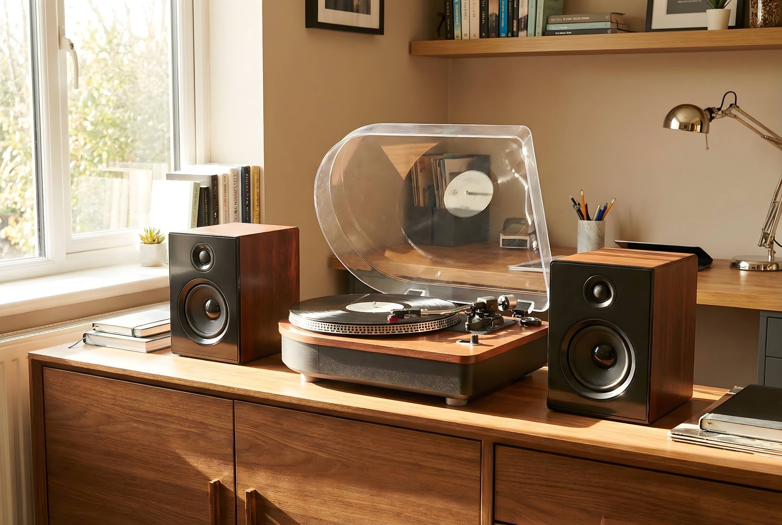 Camden Luxury Vinyl Record Player with Bluetooth