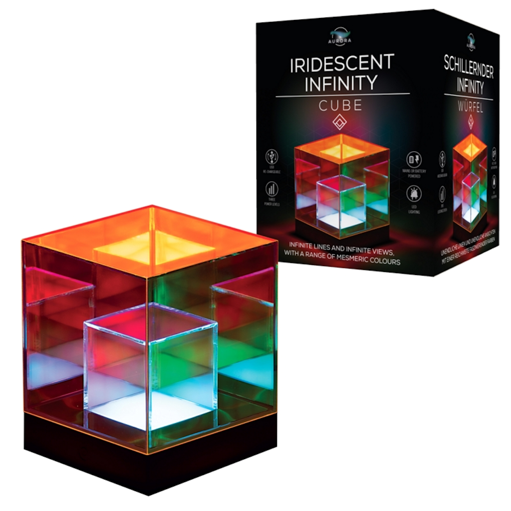 Iridescent Infinity Cube Lamp
