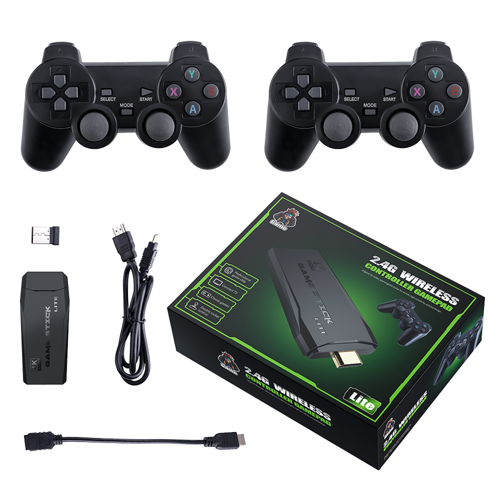 M8 4K Retro Games Controller With 10,000 Games and Two Wireless Controllers