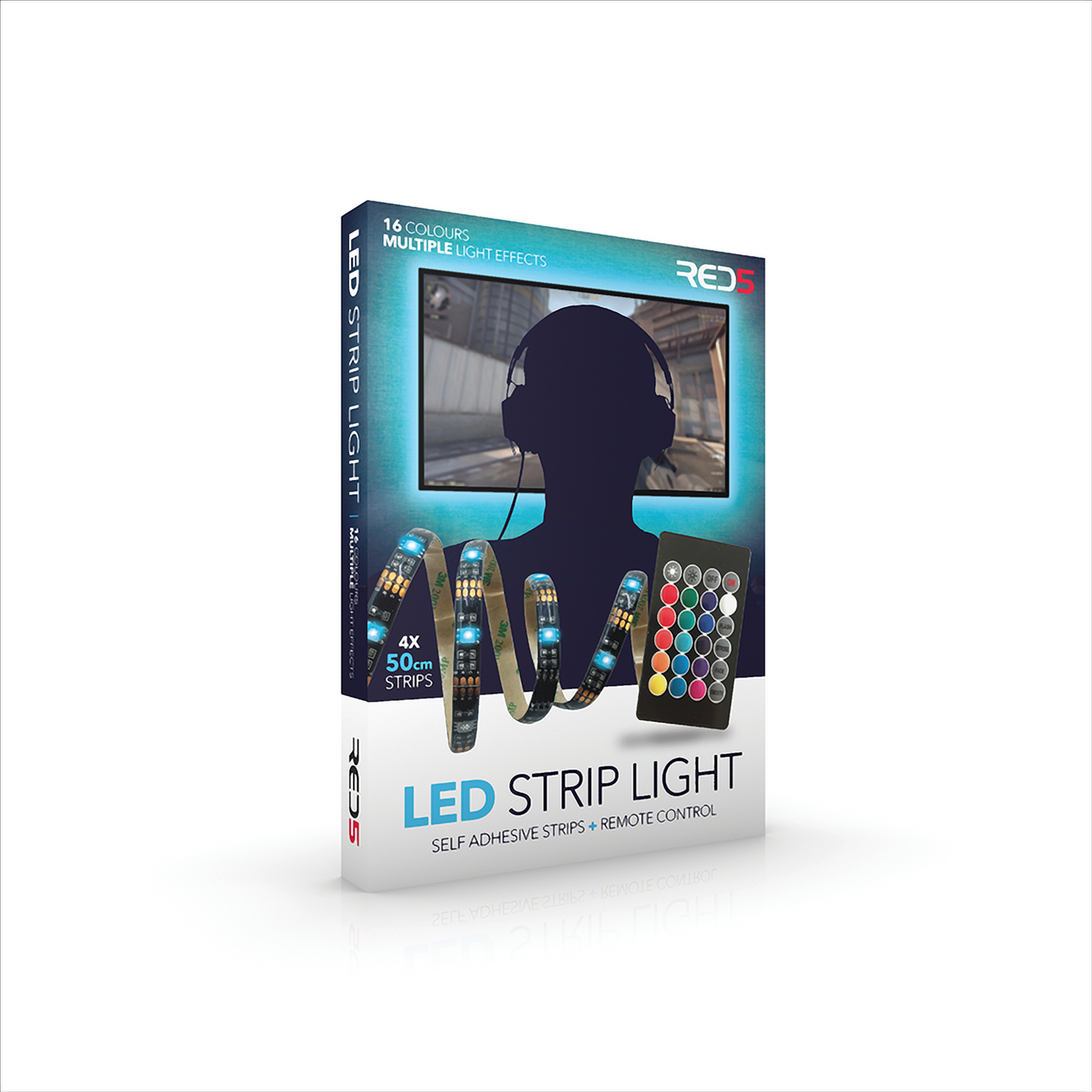 LED Strip Lights 2M Remote controled Self Sticking LED Lights Multi-coloured and multi-function