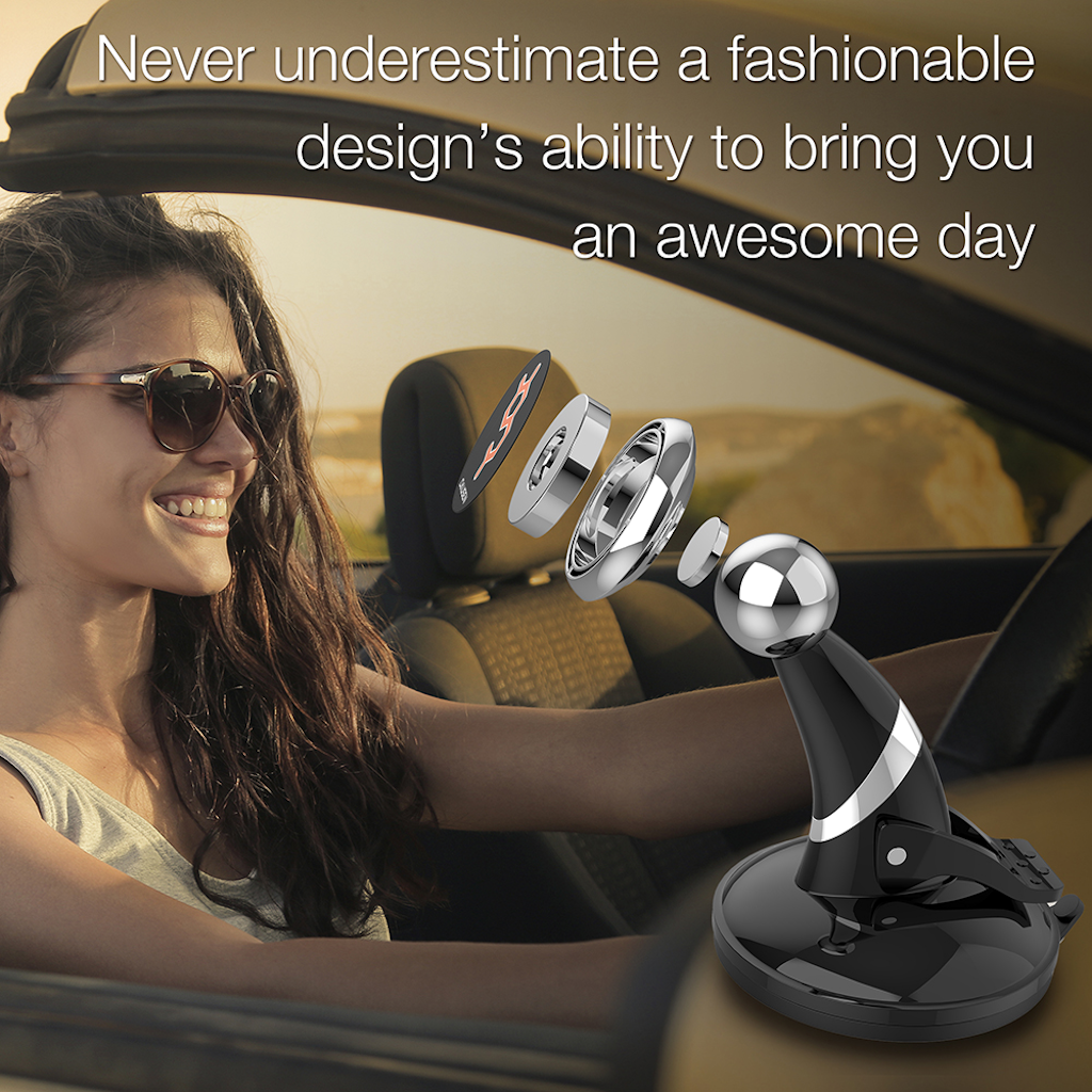 The Dausen Magnetic Smartphone Navigation Car Mount works for both Windshield and Dashboard installation. Compatible with phones with / without protective case. A safe and stylish way of using your phone map.