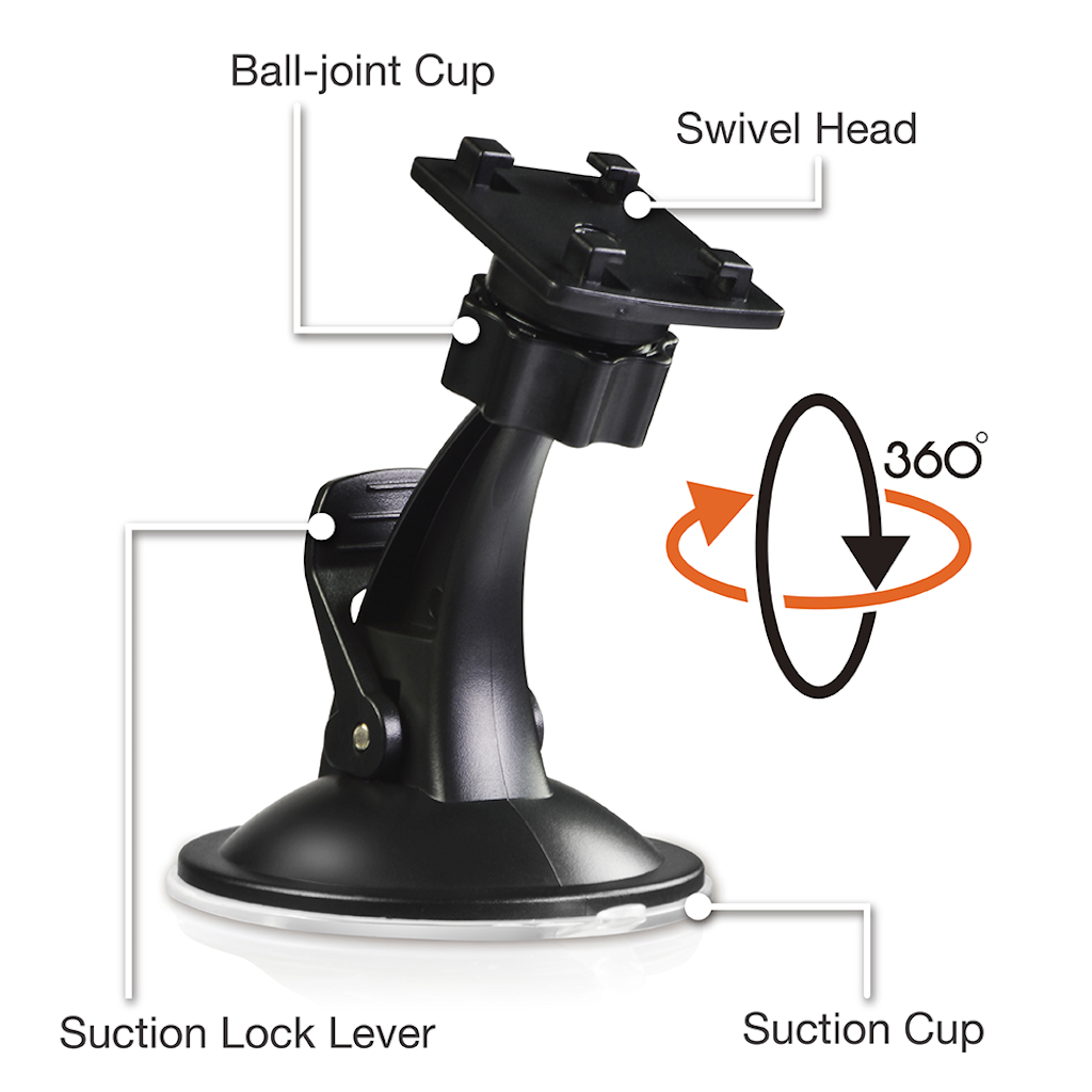 The 360° Windshield Phone Car Mount from Dausen can be used with all iPhones and all smartphones, perfect for navigation uses on the phone maps.