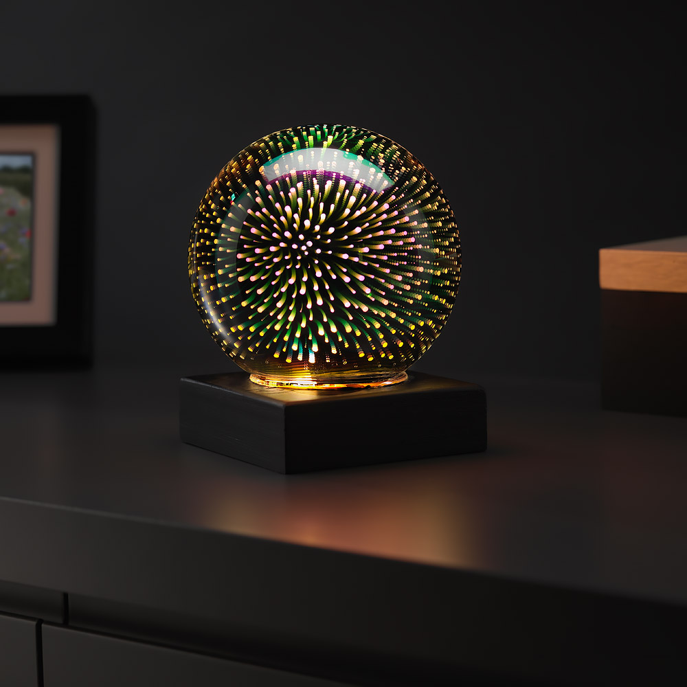 Fibre Ball Light Room lamp Colourful night light that looks like a fireworks show.