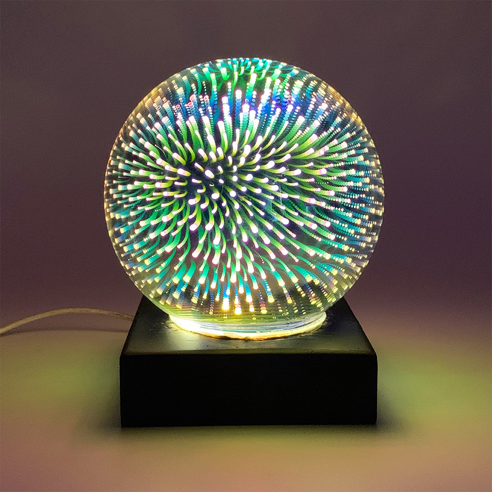 Fibre Ball Light Room lamp Colourful night light that looks like a fireworks show.