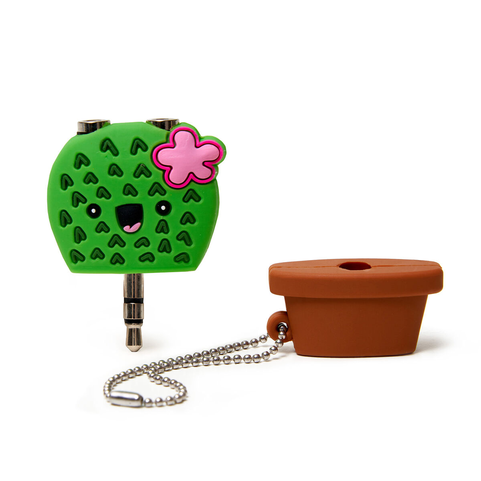 Share the love with the Legami Me & You Audio Splitter - Cactus. This cute character contains a 3.5 mm jack input that doubles into two audio outputs, allowing you to plug two sets of earphones into the same device.