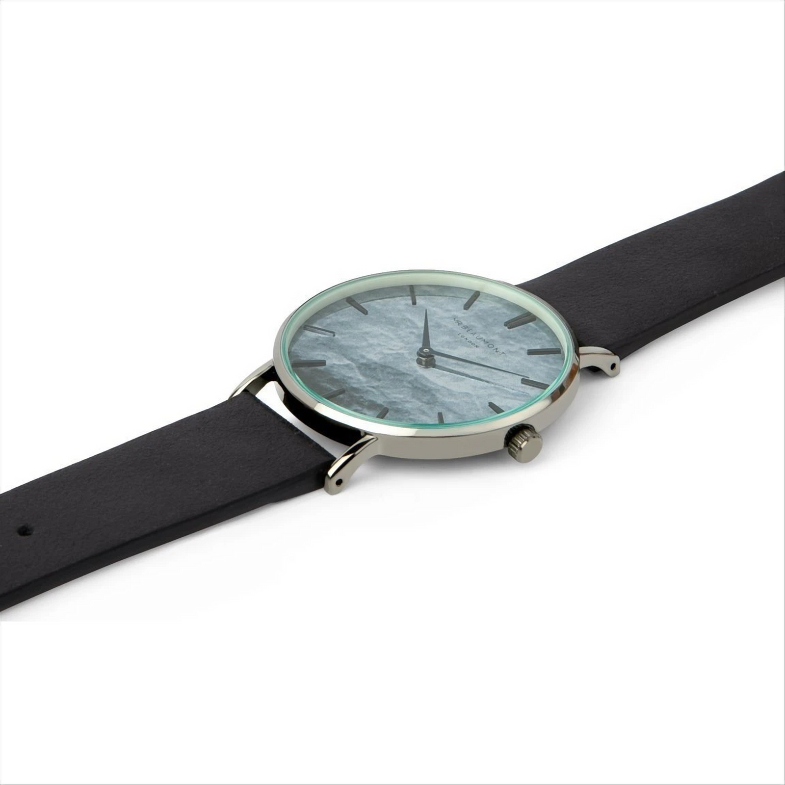 Personalised Mr Beaumont carbonised watch Band Material: Genuine Nappa Leather Includes trademark Mr Beaumont pouch & gift box