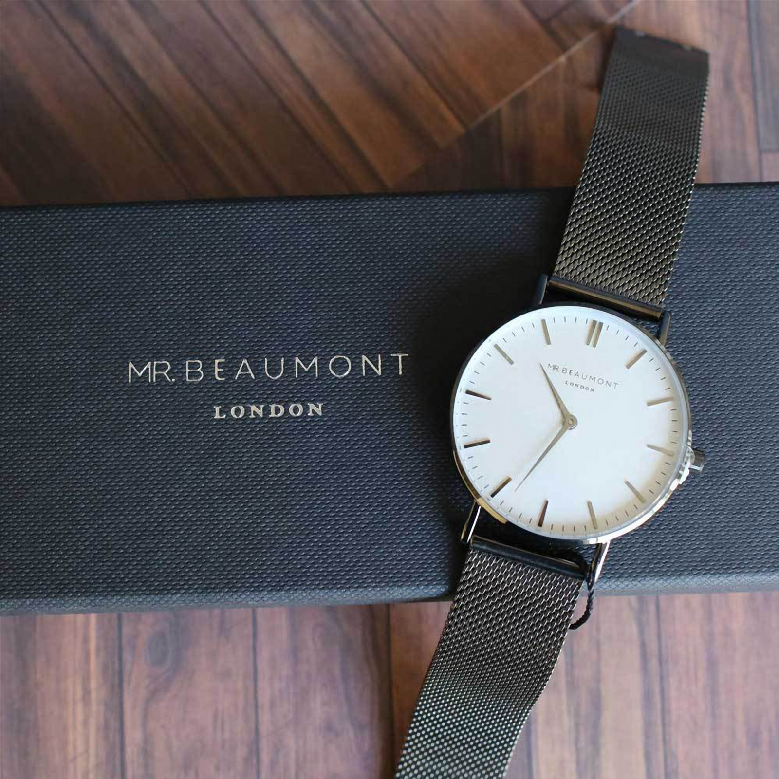 Mr Beaumont Mens Watch - Gunmetal Mesh White MB1802.4 - B Cool 2