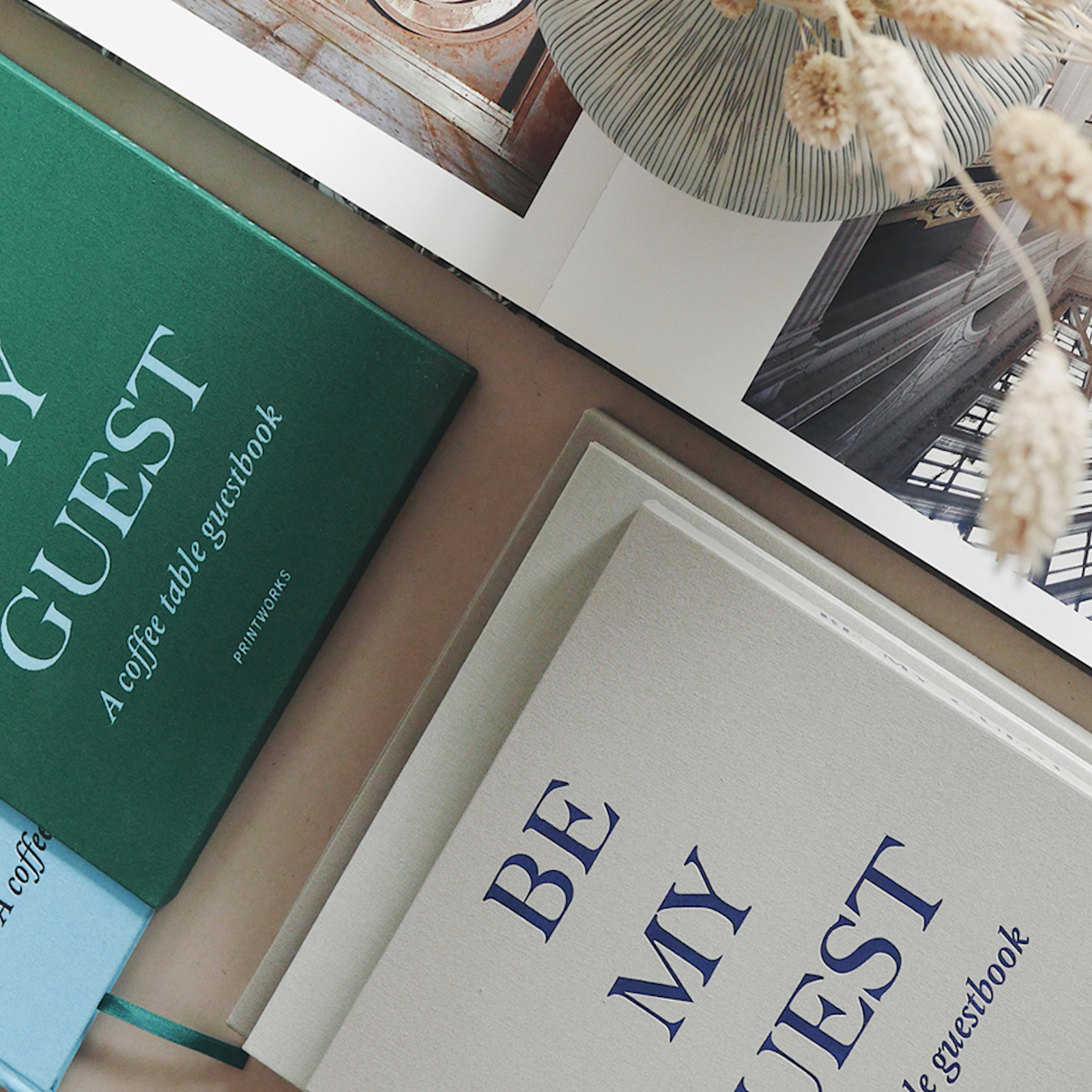 Printworks Guest Book (Green/Blue) Must have coffee table book Perfect gift for interior designer Collect memories book