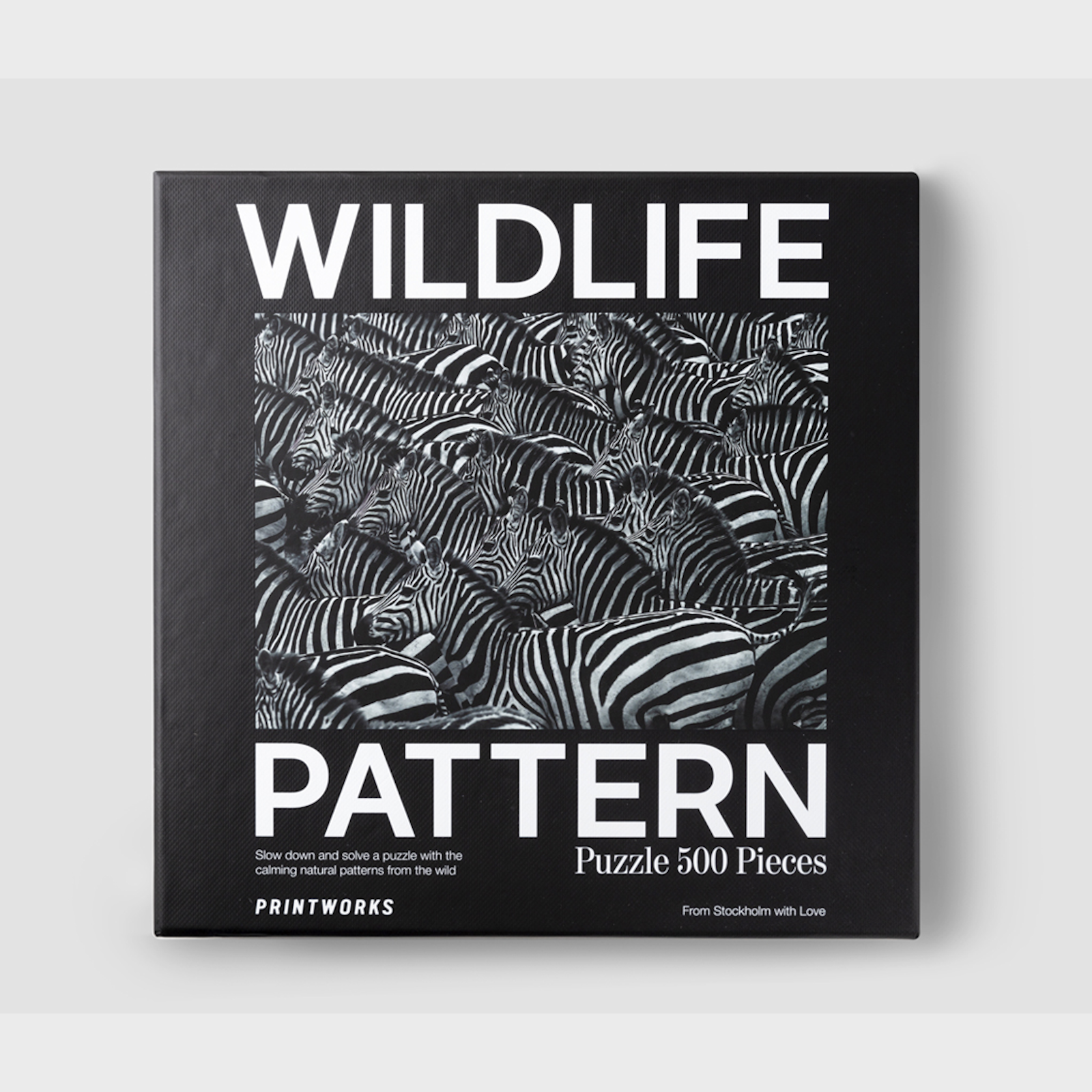 uzzle - Wildlife Pattern, Zebra (500 pieces) Great puzzle for adults or older kids Artistic puzzle for play and display in your living room