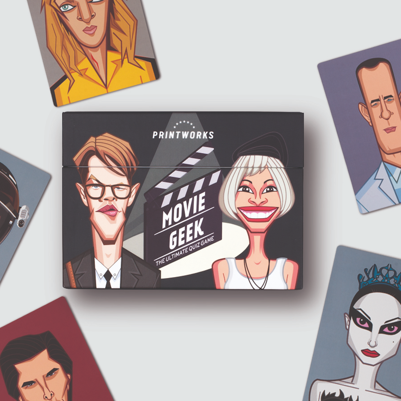 Printworks Trivia Game - Movie Geek Challenge your friends and family Perfect after dinner game