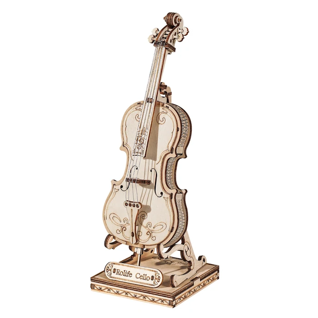 Robotime Cello 3d wooden puzzzle Modern art and craft kit