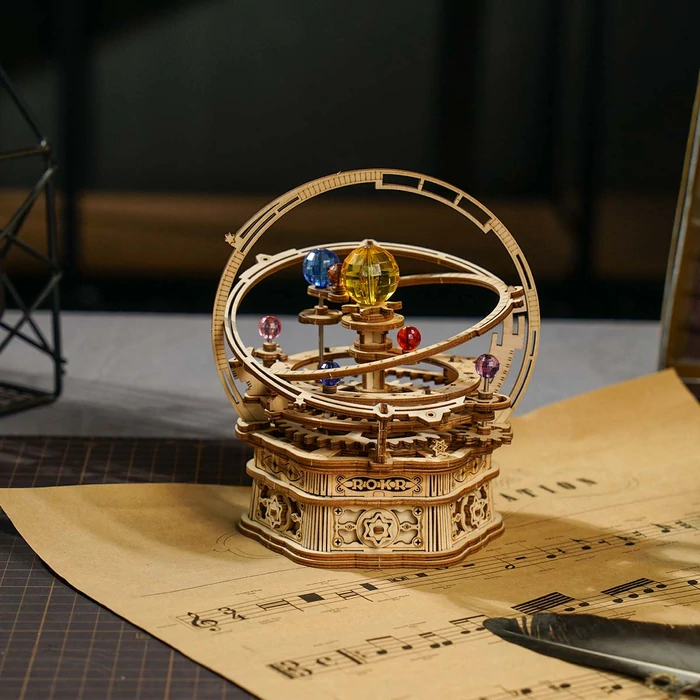 Robotime Starry Night Music Box 3D wooden puzzle Mechanical music box