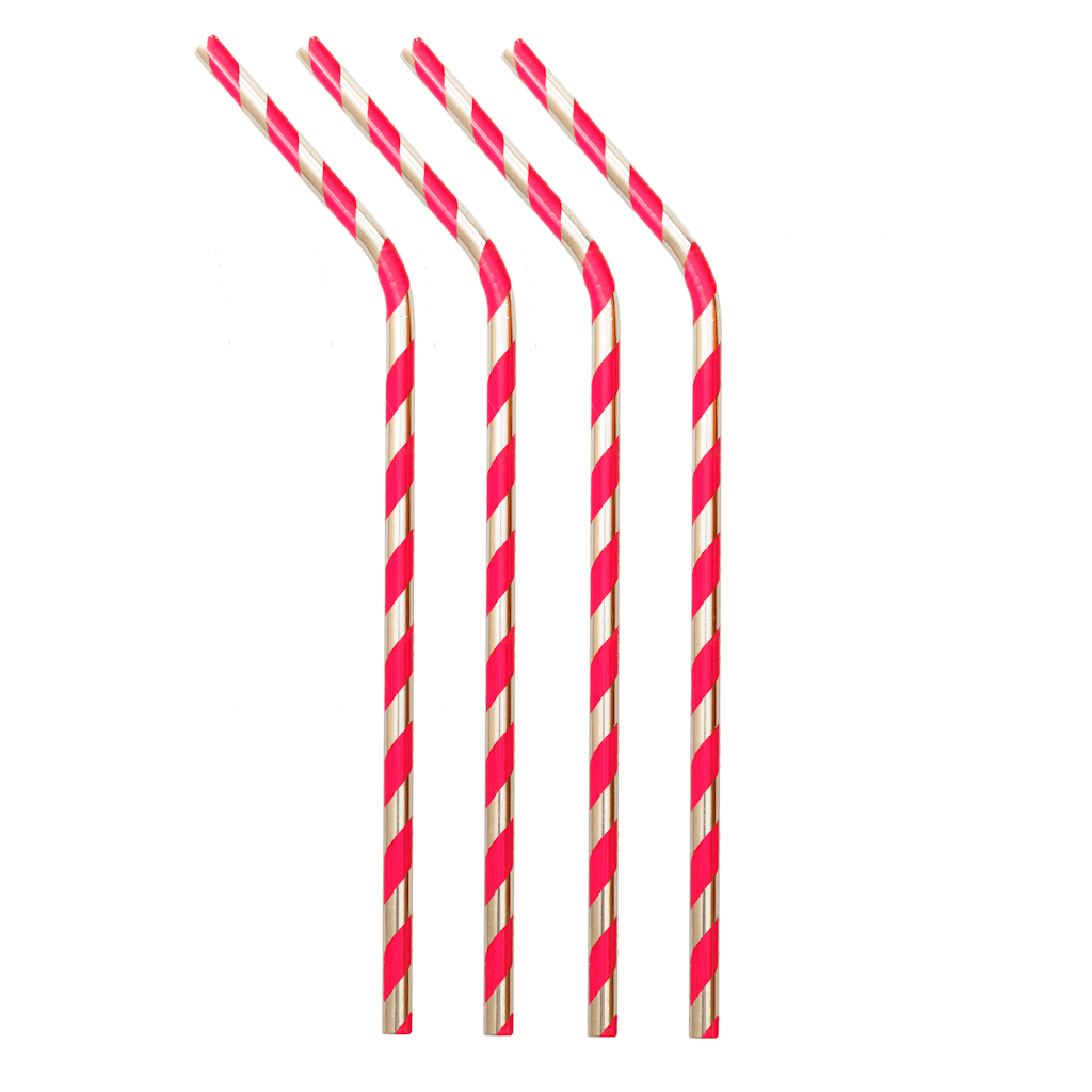 Stainless Steel Stripe Straws - B Cool 2