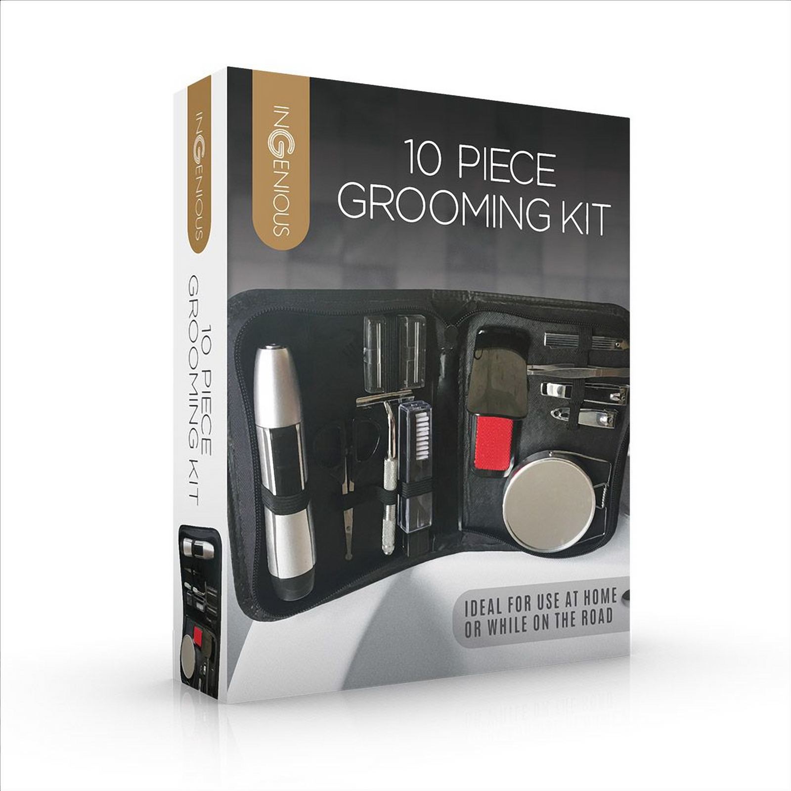 Grooming Kit With Trimmer 10 different tools for maximum versatility Perfect home or travel kit