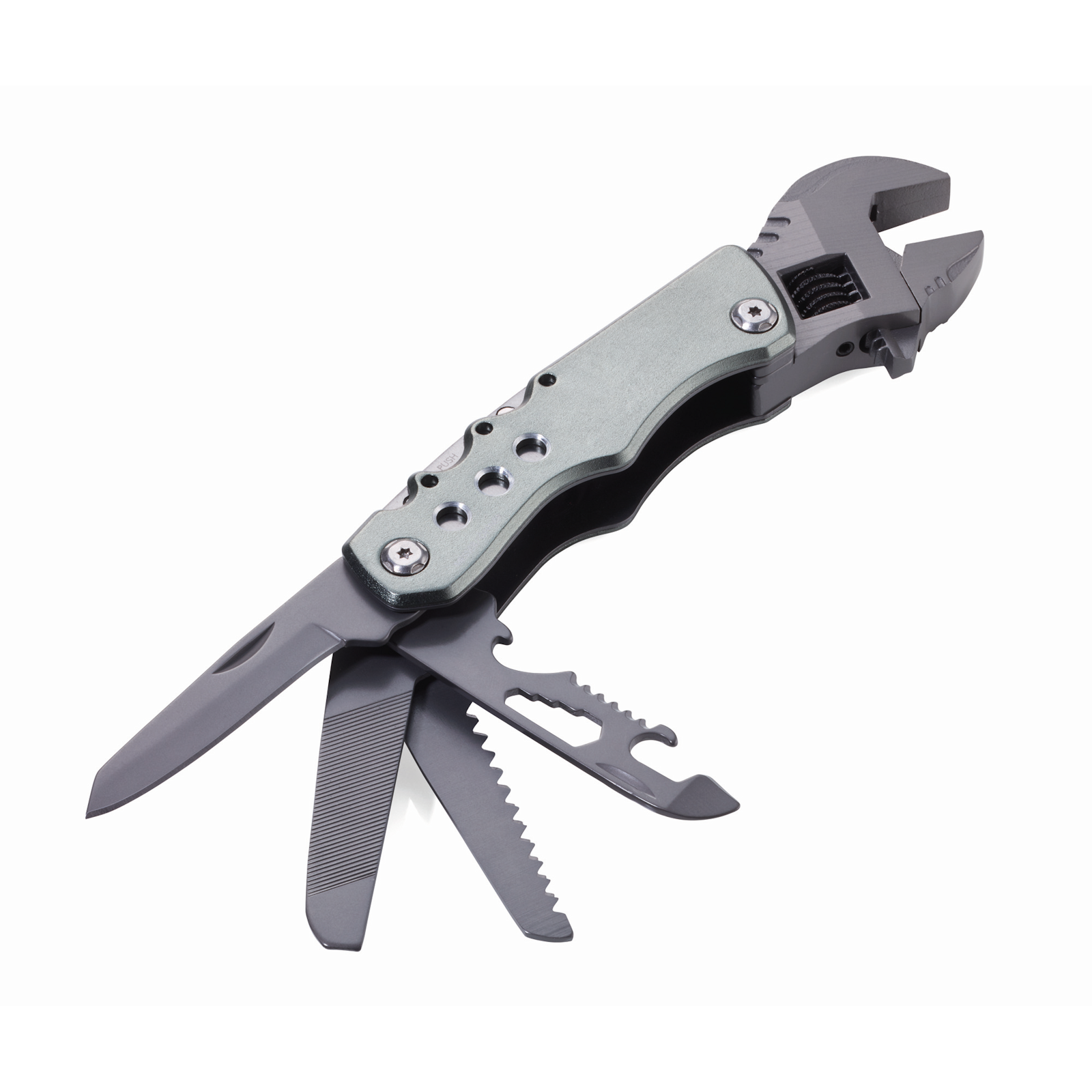 Buy Troika Wrench Multi-Tool online featuring 12-in-1 stainless steel functions including knife, wrench, and screwdriver. Ideal everyday carry gear.