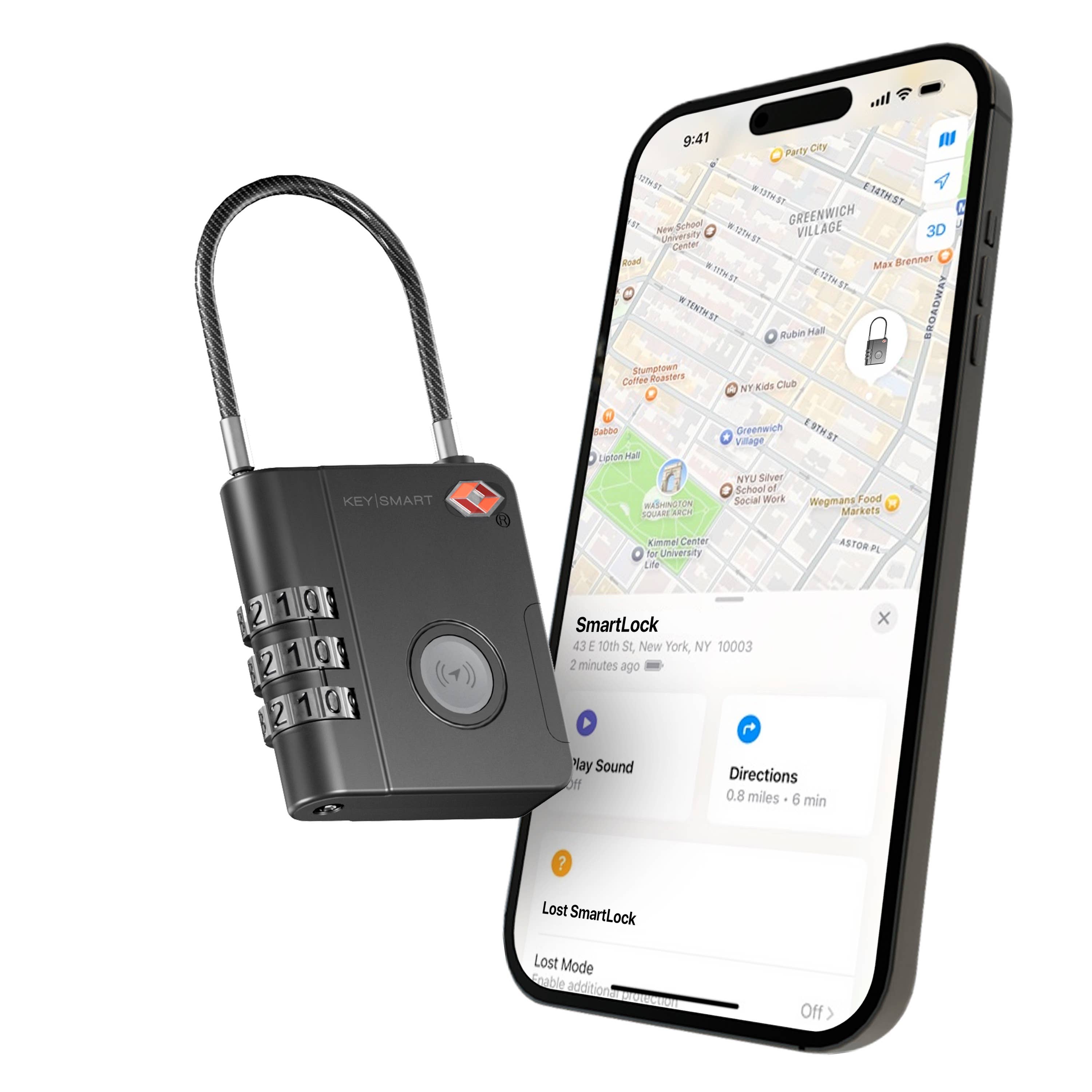 SmartLock Tracking Device | Luggage Lock | Works With Apple