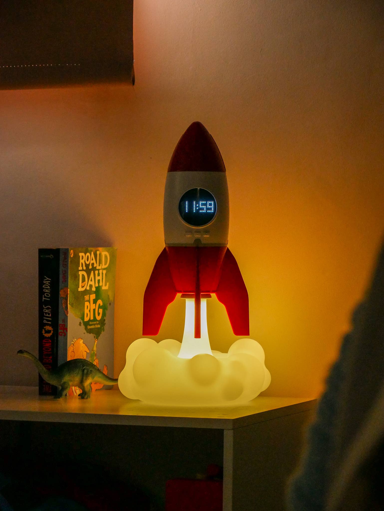Rocket 3-in-1 Bedside Light, Digital Clock & Ceiling Project