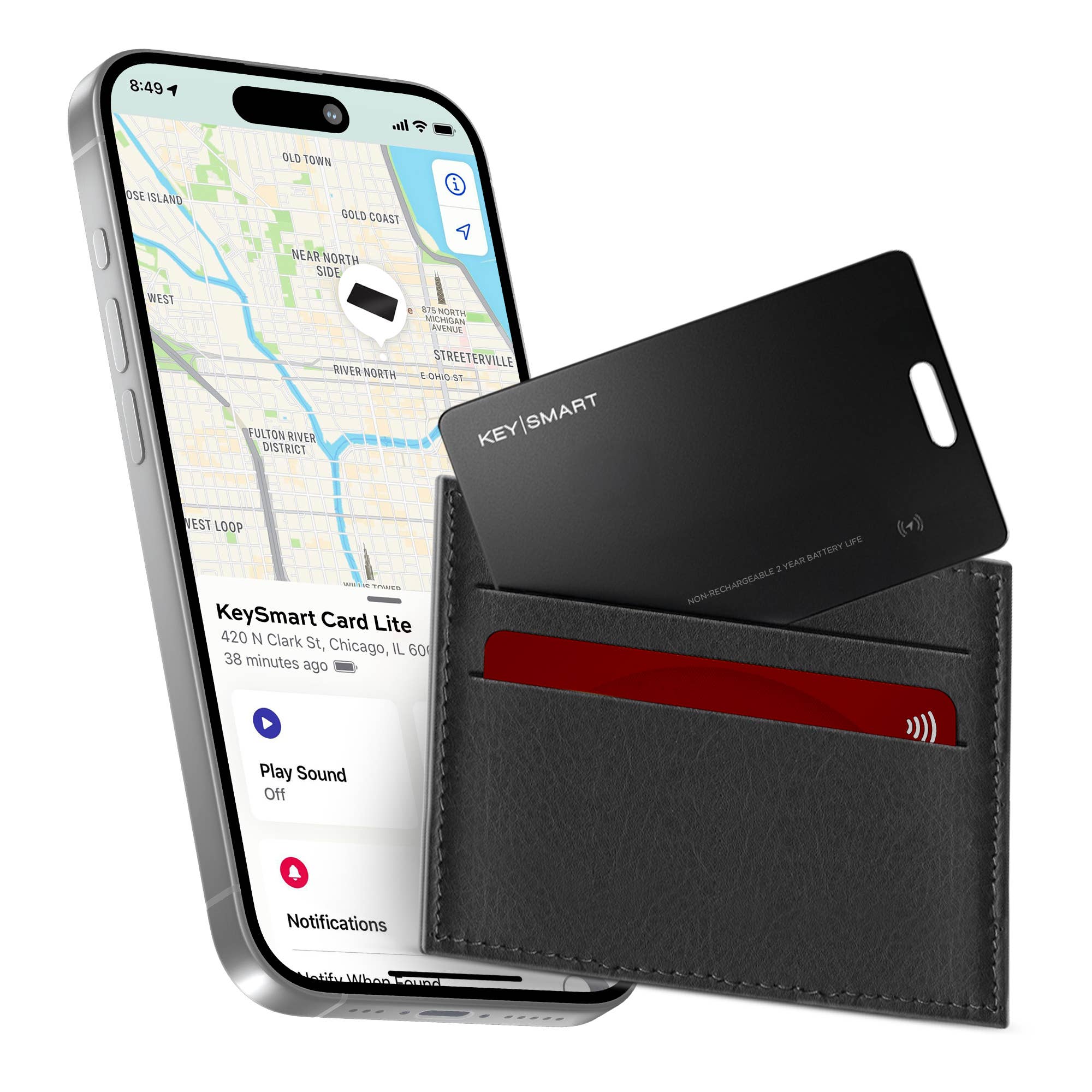 KeySmart® SmartCard Lite | Works With Apple Find My App