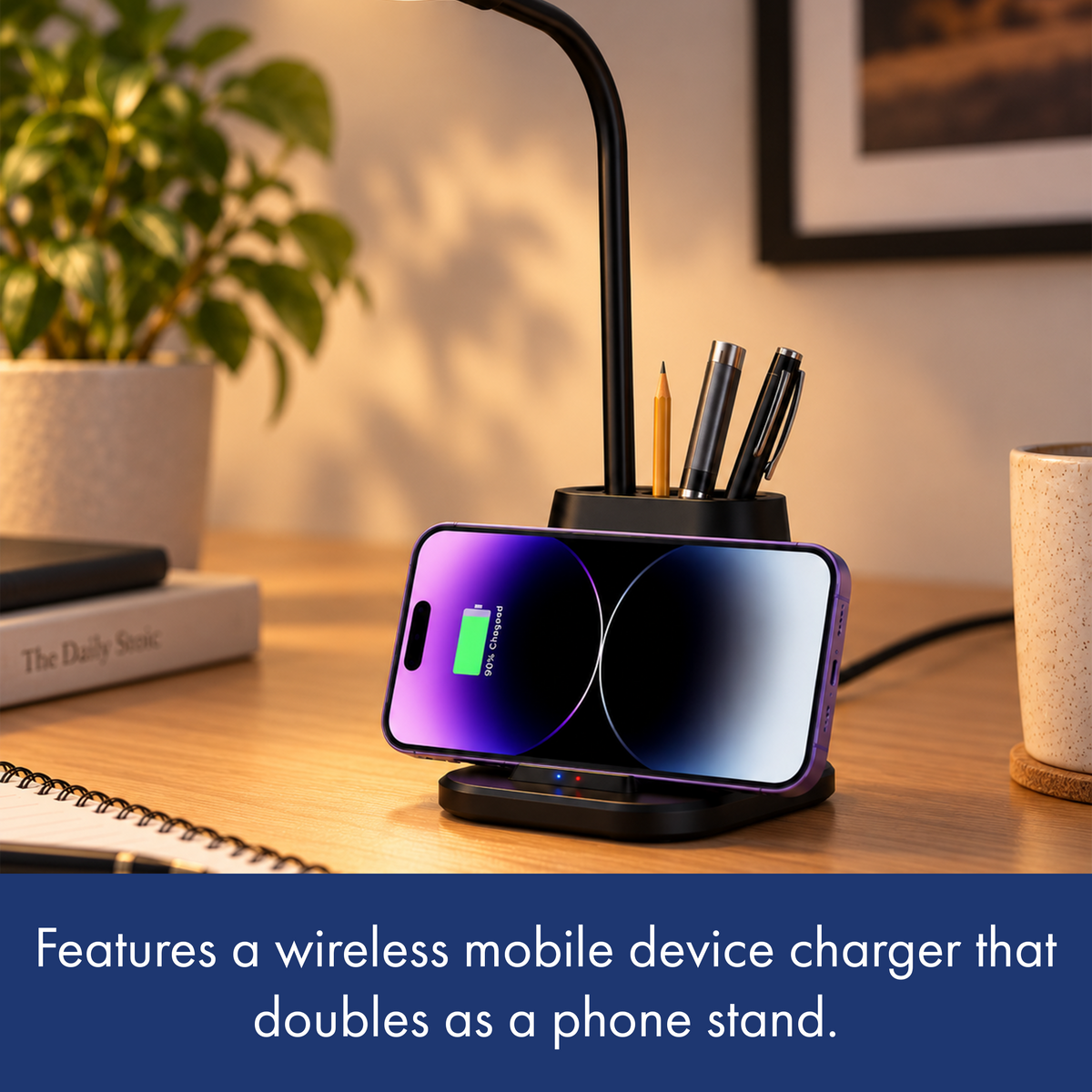 Wireless Charging Desk Lamp & Tidy – product image 11