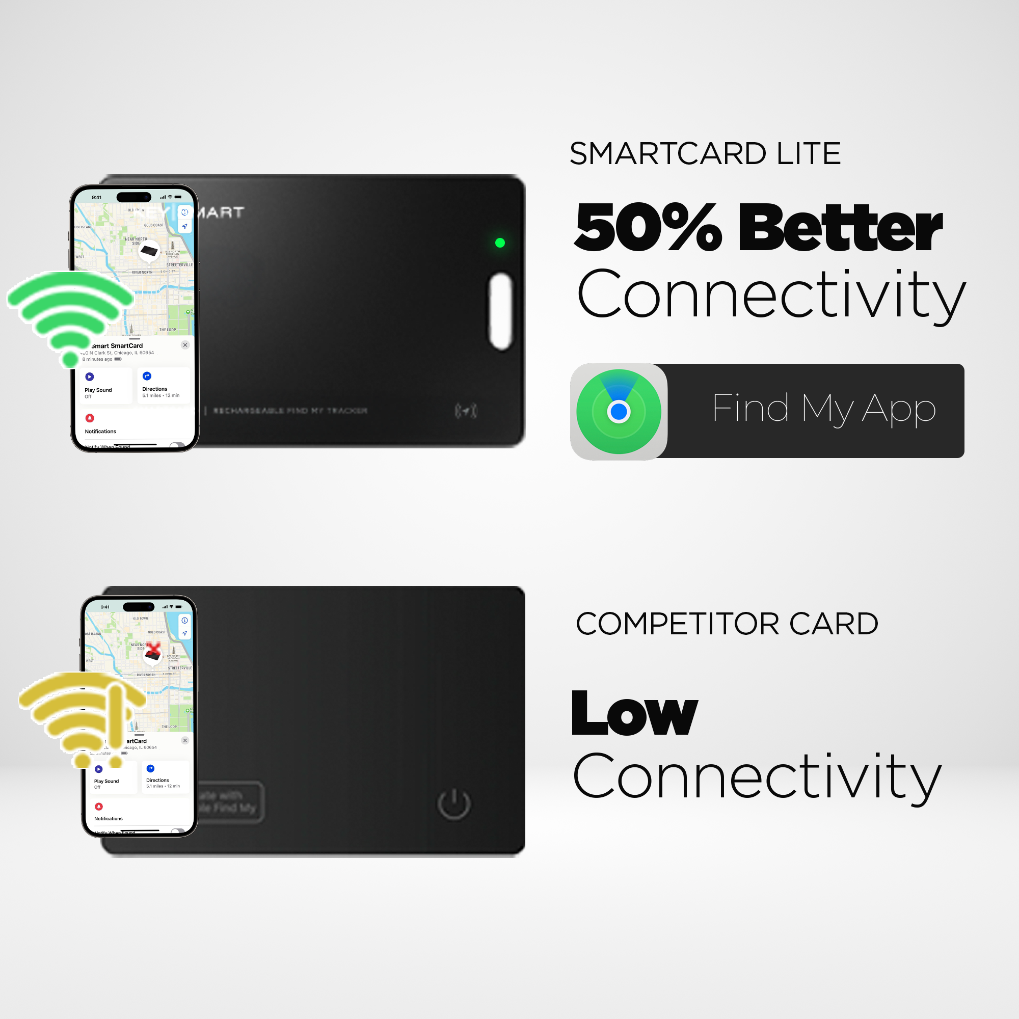 KeySmart® SmartCard Lite | Works With Apple Find My App