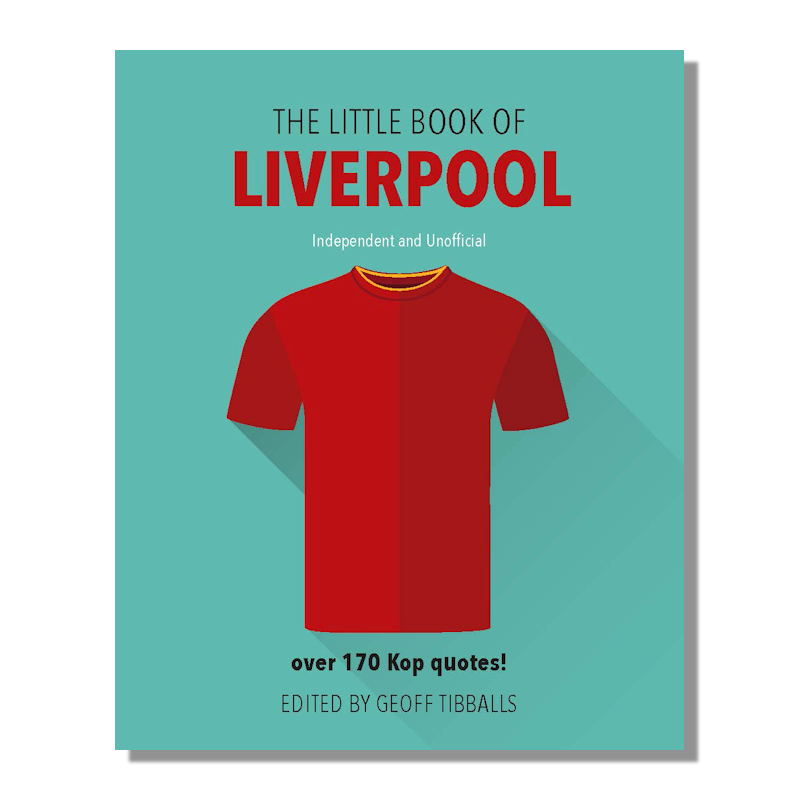 Shop The Little Book of Liverpool featuring over 170 Kop quotes, ideal for fans of Liverpool FC. A perfect gift for football lovers and collectors.