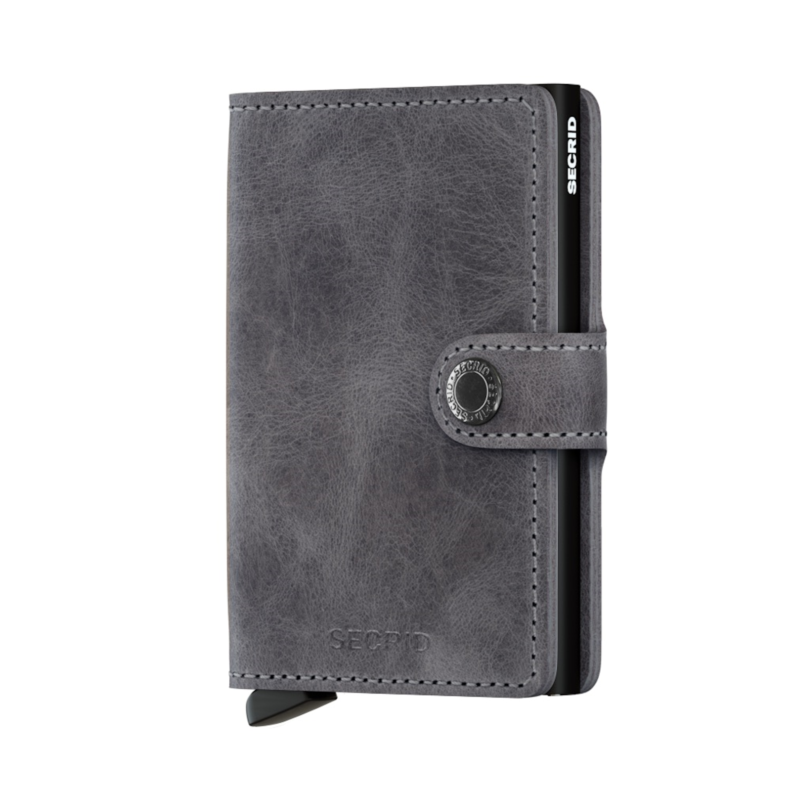 Secrid Miniwallet Vintage Grey - Black Housing of Aluminium / construction of stainless steel and POM Total RFID Protection for your Credit Cards Cool Flip up Patented Mechanism So Easy To use